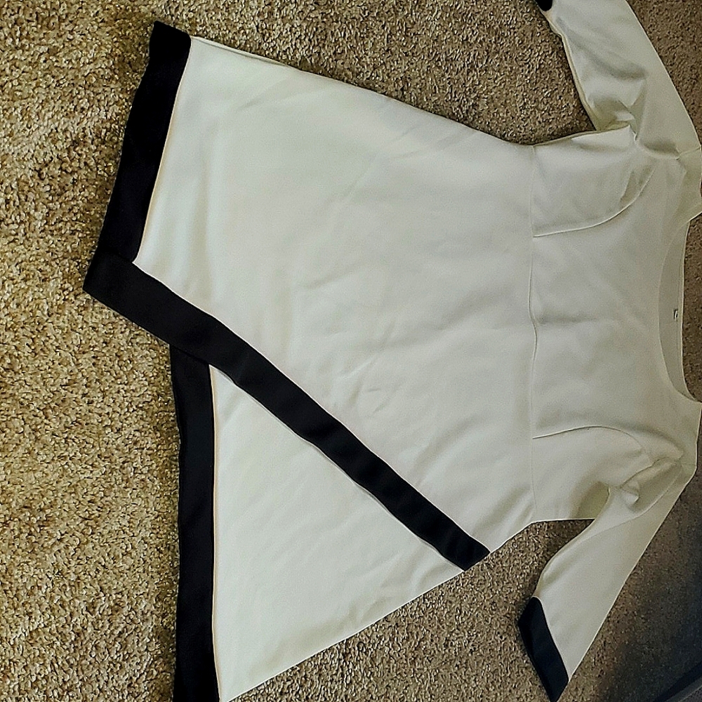 Small white with black detail dress